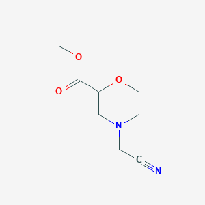 molecular formula C8H12N2O3 B1373367 Methyl 4-(cyanomethyl)morpholine-2-carboxylate CAS No. 1311318-34-9