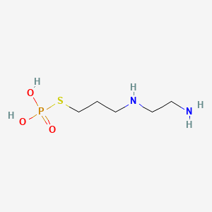 molecular formula C5H15N2O3PS B13733672 Phosphorothioic acid, S-(3-((2-aminoethyl)amino)propyl) ester CAS No. 20709-38-0