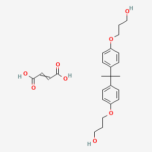 molecular formula C25H32O8 B13733730 But-2-enedioic acid;3-[4-[2-[4-(3-hydroxypropoxy)phenyl]propan-2-yl]phenoxy]propan-1-ol CAS No. 39382-25-7