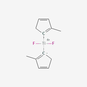 molecular formula C12H14F2Ti+2 B13733754 Difluorotitanium(4+);2-methylcyclopenta-1,3-diene 