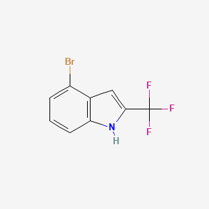 molecular formula C9H5BrF3N B1373376 4-Bromo-2-(trifluoromethyl)-1H-indole CAS No. 955978-75-3