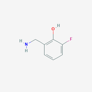 molecular formula C7H8FNO B1373377 2-(Aminomethyl)-6-fluorophenol CAS No. 887583-67-7