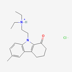 molecular formula C19H27ClN2O B13733782 Carbazol-1(2H)-one, 3,4-dihydro-9-(2-(diethylamino)ethyl)-6-methyl-, monohydrochloride CAS No. 18638-85-2
