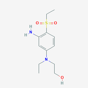 molecular formula C12H20N2O3S B1373379 2-[3-Amino(ethyl)-4-(ethylsulfonyl)anilino]-1-ethanol CAS No. 1220033-64-6