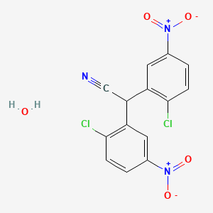 2,2-Bis(2-chloro-5-nitrophenyl)acetonitrile hydrate