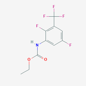 molecular formula C10H8F5NO2 B13733837 ethyl N-[2,5-difluoro-3-(trifluoromethyl)phenyl]carbamate CAS No. 1799-76-4