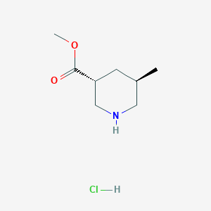 molecular formula C8H16ClNO2 B13733847 trans-Methyl 5-methylpiperidine-3-carboxylate hydrochloride 
