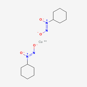molecular formula C12H22CuN4O4 B13733860 Bis(1-cyclohexyl-1-(hydroxy-kappao)-2-(oxo-kappao)hydrazinato)copper CAS No. 15627-09-5