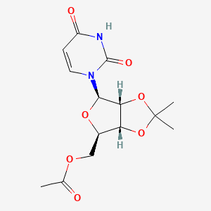 molecular formula C14H18N2O7 B13733861 2',3'-O-(Isopropylidene)uridine 5'-acetate CAS No. 15922-23-3