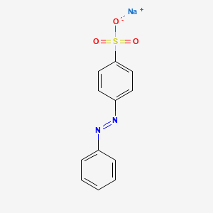 molecular formula C12H9N2NaO3S B13733912 Sodium 4-(phenylazo)benzenesulphonate CAS No. 42975-18-8