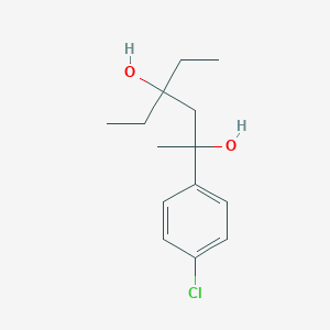 molecular formula C14H21ClO2 B13733915 2-(4-Chlorophenyl)-4-ethylhexane-2,4-diol CAS No. 21133-88-0