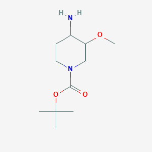 molecular formula C11H22N2O3 B1373394 tert-Butyl 4-amino-3-methoxypiperidine-1-carboxylate CAS No. 1260639-98-2