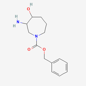 molecular formula C14H20N2O3 B13733953 Benzyl 3-amino-4-hydroxyazepane-1-carboxylate 