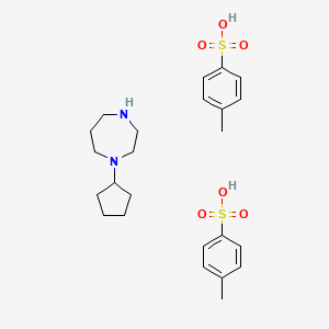 molecular formula C24H36N2O6S2 B1373396 1-Cyclopentyl-1,4-diazepane bis(4-methylbenzenesulfonate) CAS No. 1255718-36-5