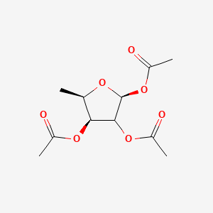 molecular formula C11H16O7 B13734021 [(2R,3S,5S)-4,5-diacetyloxy-2-methyloxolan-3-yl] acetate 