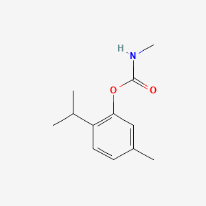 molecular formula C12H17NO2 B13734024 Carbamic acid, methyl-, thymyl ester CAS No. 3942-71-0