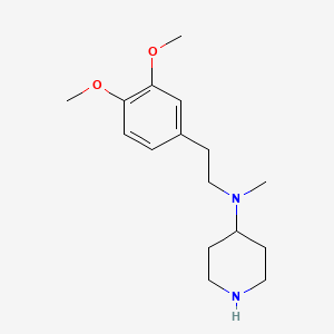 molecular formula C16H26N2O2 B13734030 N-[2-(3,4-dimethoxyphenyl)ethyl]-N-methylpiperidin-4-amine 