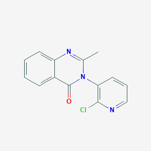 molecular formula C14H10ClN3O B13734066 3-(2-chloropyridin-3-yl)-2-methylquinazolin-4-one 