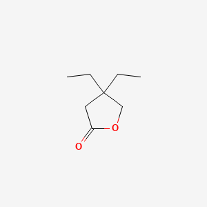 molecular formula C8H14O2 B13734146 2(3H)-Furanone, dihydro-4,4-diethyl- CAS No. 33867-33-3