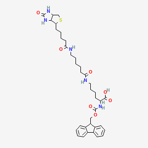 molecular formula C37H49N5O7S B13734158 Fmoc-Lys(epsilonAhx-biotinyl)-OH 