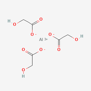 molecular formula C6H9AlO9 B13734174 Aluminum, tris[(hydroxy-kappaO)acetato-kappaO]- CAS No. 19878-87-6
