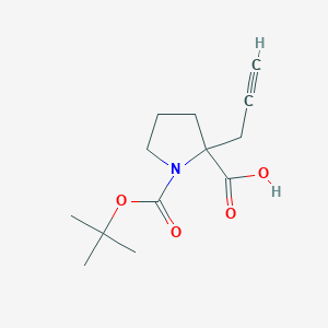 1-[(Tert-butoxy)carbonyl]-2-(prop-2-yn-1-yl)pyrrolidine-2-carboxylic acid