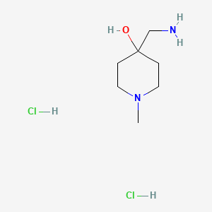 molecular formula C7H18Cl2N2O B1373428 4-(Aminomethyl)-1-methylpiperidin-4-ol dihydrochloride CAS No. 23804-63-9
