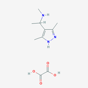 molecular formula C10H17N3O4 B1373429 1-(3,5-Dimethyl-1H-pyrazol-4-yl)-N-methylethanamine oxalate CAS No. 1263987-41-2