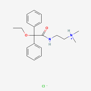 molecular formula C20H27ClN2O2 B13734354 N-(2-(Dimethylamino)ethyl)-2-ethoxy-2,2-diphenylacetamide hydrochloride CAS No. 18774-63-5