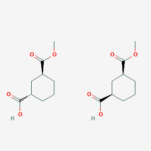 molecular formula C18H28O8 B13734365 cis/trans-3-Carbomethoxycyclohexane-1-carboxylic acid 