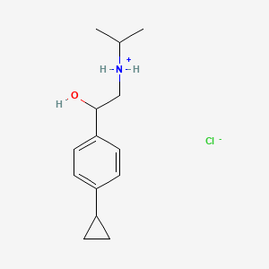 molecular formula C14H22ClNO B13734371 p-Cyclopropyl-alpha-((isopropylamino)methyl)-benzyl alcohol hydrochloride CAS No. 29632-41-5