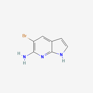 molecular formula C7H6BrN3 B1373441 5-Bromo-1H-pyrrolo[2,3-b]pyridin-6-amine CAS No. 1190322-18-9
