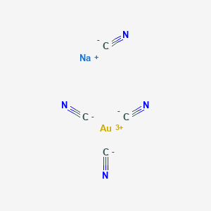 molecular formula C4AuN4Na B13734424 Sodium tetrakis(cyano-C)aurate CAS No. 31395-95-6
