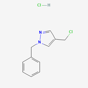 molecular formula C11H12Cl2N2 B1373443 1-Benzyl-4-(chloromethyl)-1H-pyrazole hydrochloride CAS No. 861135-54-8