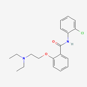 molecular formula C19H23ClN2O2 B13734445 Benzanilide, 2'-chloro-2-(2-(diethylamino)ethoxy)- CAS No. 17822-72-9