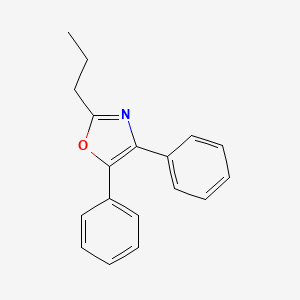 molecular formula C18H17NO B13734480 Oxazole, 4,5-diphenyl-2-propyl- CAS No. 20662-95-7