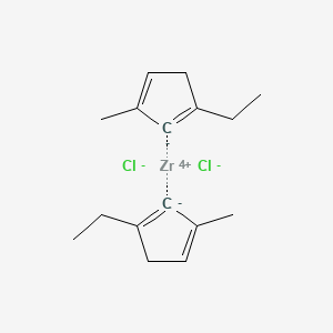 molecular formula C16H22Cl2Zr B1373449 Bis(1-ethyl-3-methylcyclopentadienyl)zirconiumdichloride CAS No. 73364-11-1