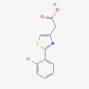 molecular formula C11H8BrNO2S B1373450 [2-(2-溴苯基)-1,3-噻唑-4-基]乙酸 CAS No. 1094456-17-3