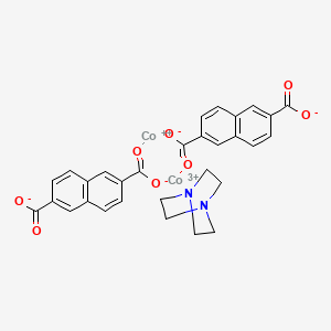 molecular formula C30H24Co2N2O8+ B13734501 cobalt(2+);cobalt(3+);1,4-diazabicyclo[2.2.2]octane;naphthalene-2,6-dicarboxylate 