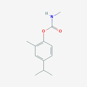 molecular formula C12H17NO2 B13734546 Carbamic acid, methyl-, o-cym-5-yl ester CAS No. 18659-24-0