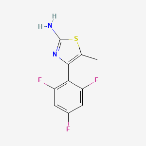 molecular formula C10H7F3N2S B1373459 5-Methyl-4-(2,4,6-trifluorophenyl)-1,3-thiazol-2-amine CAS No. 1152502-56-1