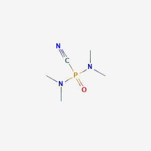 molecular formula C5H12N3OP B13734592 Phosphorocyanidic diamide, tetramethyl- CAS No. 14445-60-4