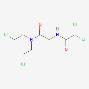 molecular formula C8H12Cl4N2O2 B13734665 N-[2-[bis(2-chloroethyl)amino]-2-oxoethyl]-2,2-dichloroacetamide CAS No. 1421-11-0