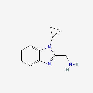 molecular formula C11H13N3 B1373475 (1-cyclopropyl-1H-1,3-benzodiazol-2-yl)methanamine CAS No. 1094220-55-9