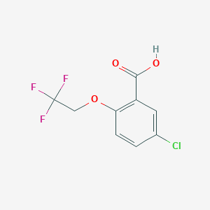 molecular formula C9H6ClF3O3 B1373476 5-Chloro-2-(2,2,2-trifluoroethoxy)benzoic acid CAS No. 1075243-52-5