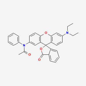 molecular formula C32H28N2O4 B13734768 n-[6'-(Diethylamino)-3-oxo-3h-spiro[2-benzofuran-1,9'-xanthen]-2'-yl]-n-phenylacetamide CAS No. 34588-29-9