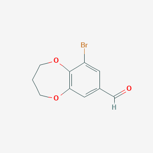 9-bromo-3,4-dihydro-2H-1,5-benzodioxepine-7-carbaldehyde
