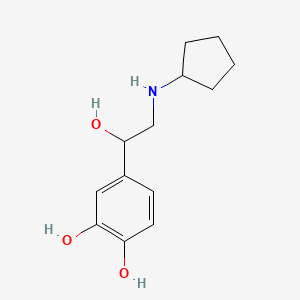 molecular formula C13H19NO3 B13734818 alpha-((Cyclopentylamino)methyl)-3,4-dihydroxybenzyl alcohol CAS No. 13725-09-2