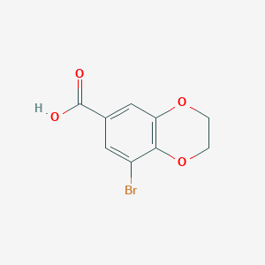 molecular formula C9H7BrO4 B1373485 8-Bromo-2,3-dihydro-1,4-benzodioxine-6-carboxylic acid CAS No. 1152567-51-5