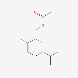 molecular formula C13H22O2 B13734860 2-Cyclohexene-1-methanol, 2-methyl-5-(1-methylethyl)-, acetate CAS No. 40882-89-1